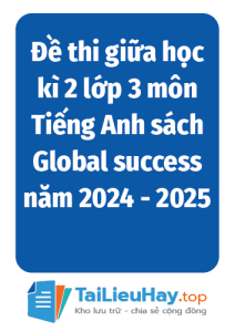Đề thi giữa học kì 2 lớp 3 môn Tiếng Anh sách Global success năm 2024 - 2025-TaiLieuHay-03