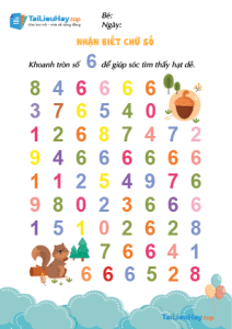 Nhận biết chữ Số 6 – Tìm Đường Học Đếm Số [Tải File Miễn Phí]