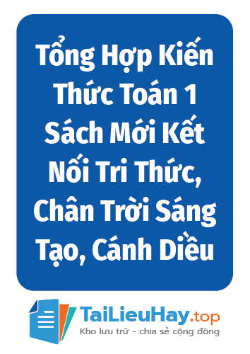 Tổng Hợp Kiến Thức Toán 1 Sách Mới Kết Nối Tri Thức, Chân Trời Sáng Tạo, Cánh Diều
