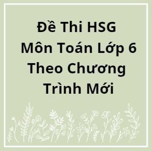 Đề Thi HSG Môn Toán Lớp 6 Theo Chương Trình Mới