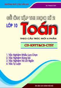 Đề ôn Tập Thi Học Kì 2 Môn Toán 10 Theo Cấu Trúc Mới 4 Phần Thầy Giáo Phạm Lê Duy